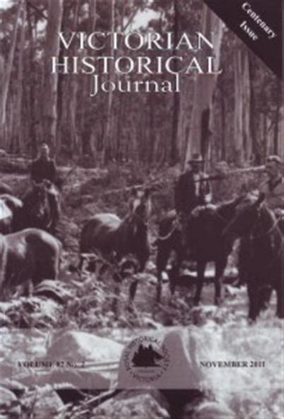 Journal Victorian Historical Journal Vol 80 No 2 November 2009