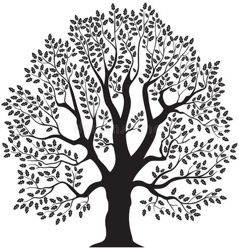 Oak Tree Clip Art Black White
