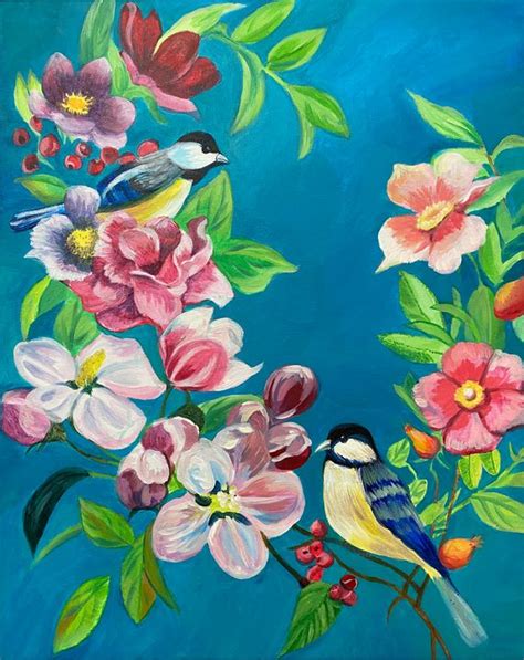 Bird And Flower Art