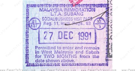 A social visit pass a social visit pass is an endorsement that is endorsed in a passport or travel document of a foreigner allowing the individual to enter and remain on a temporary basis in malaysia. « Immigration Malaysia (Social Pass) 1992 » Irish Passport ...