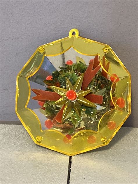 Vintage Jewel Brite Christmas Ornament Diorama Wreath Ebay