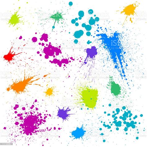 Colorful Paint Splats Stock Illustration Download Image Now Istock