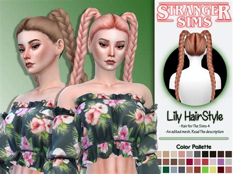Lily Hairstyle For The Sims 4 Stranger Sims