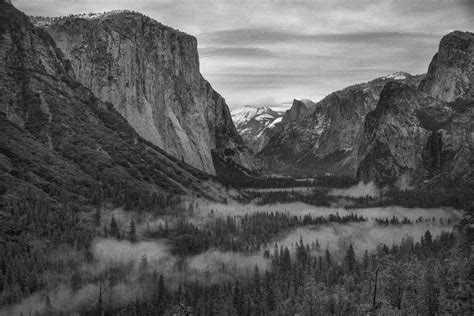 Black And White Yosemite