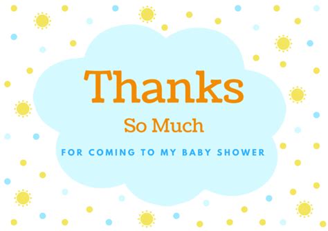 Thank You Cards Baby Shower Hostess Thanks
