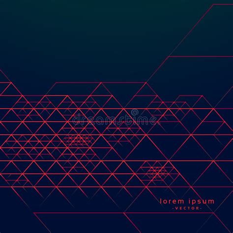 Abstract Geometric Triangle Lines On Dark Background Stock Illustration