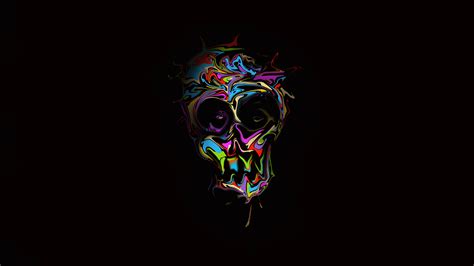 Colorful Skull Dark Art 4k Wallpaperhd Artist Wallpapers4k Wallpapers