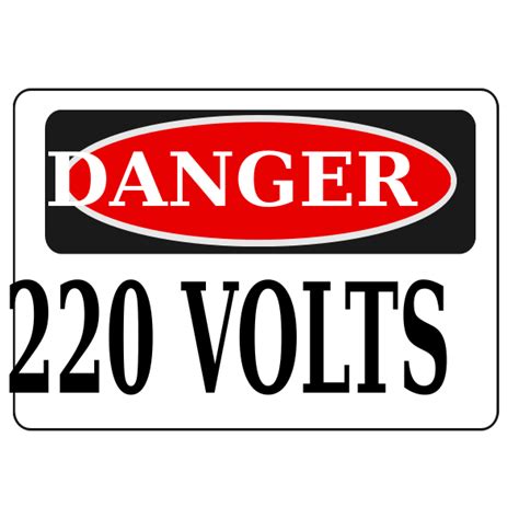Rfc1394 Danger 220 Volts Free Svg