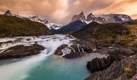 Salto Grande Waterfall Chile 2048x1200 Torres Del Paine National