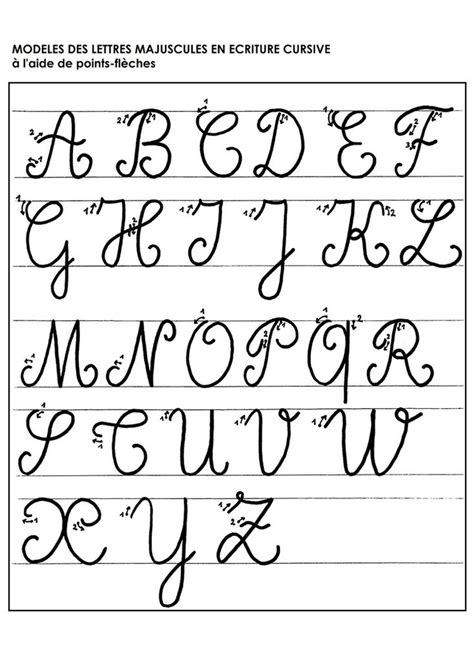 Alphabet En Majuscule Cursive école Maternelle Gellow Majuscule