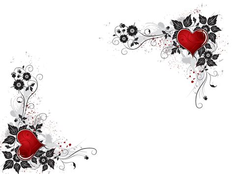 Red Heart Flower Backgrounds Presnetation Ppt Backgrounds Templates