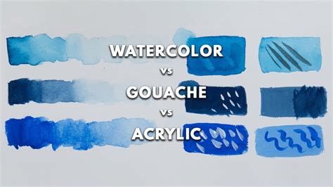 Gouache Vs Watercolor Vs Acrylic Paint 🎨 The Ultimate Comparison Youtube