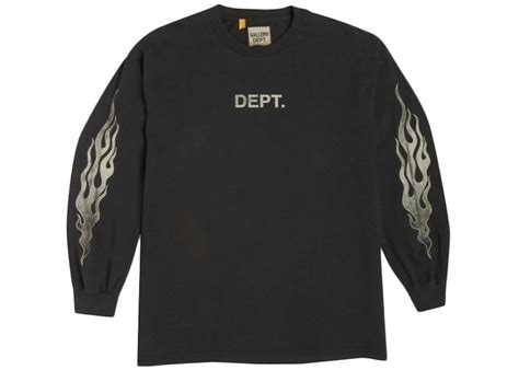 Gallery Dept Flames Ls T Shirt Black Fw21