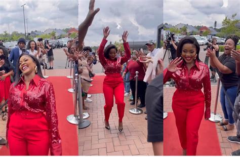 Watch Thembi Seetes Red Carpet Guard Of Honour Reception At The