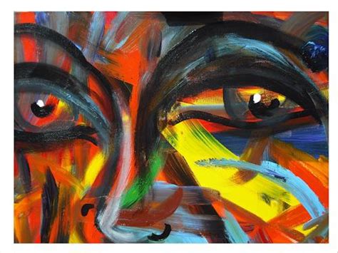 Gesicht Expressiv By Acryl Power Abstract Art People