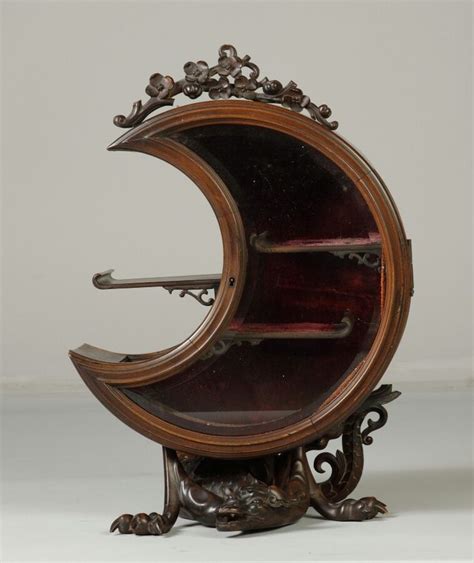 Sorry, we have detected unusual traffic from your network. Unusual Crescent Shaped Carved Wood Display Cabinet With ...