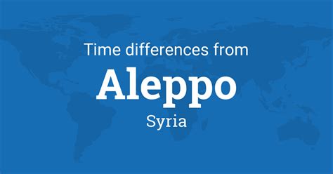 Time Difference Between Aleppo Syria And The World