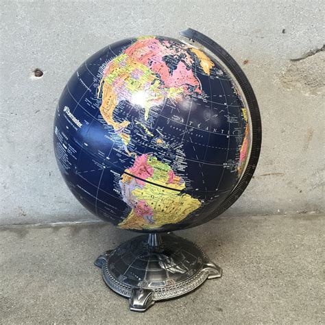 Globemaster Vintage Dark Blue World Globe Urbanamericana