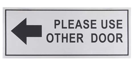 Please Use Other Door Left Arrow Pointing Business Store Wall Print