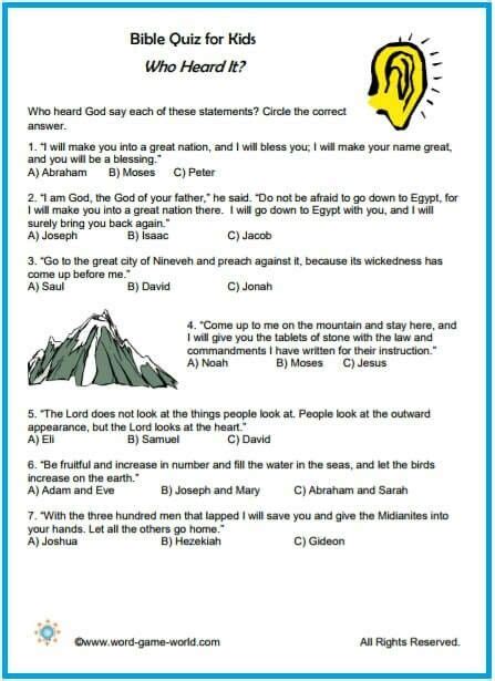 100 Free Bible Quizzes For Kids Artofit