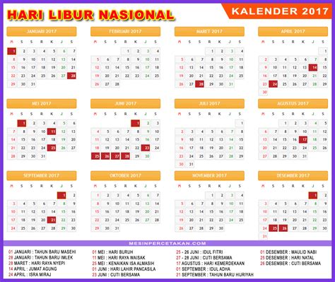 Kalender Indonesia 2016 Hari Libur Nasional Dan Cuti Bersama Photos