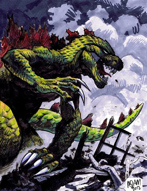 Spitballin Comics Godzilla By Adam Gorham
