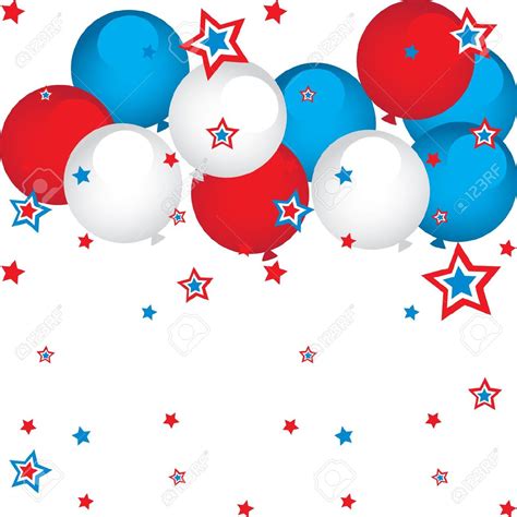 Red White And Blue Balloon Clipart Clipground