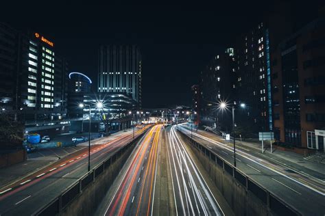 City Street Lights At Night