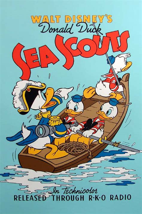 Walt Disney Donald Duck Sea Scouts Serigraph Silkscreen Poster Obo Ebay