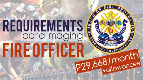 Qualifications For Bureau Of Fire Protection Bfp Fire Officer Bfp