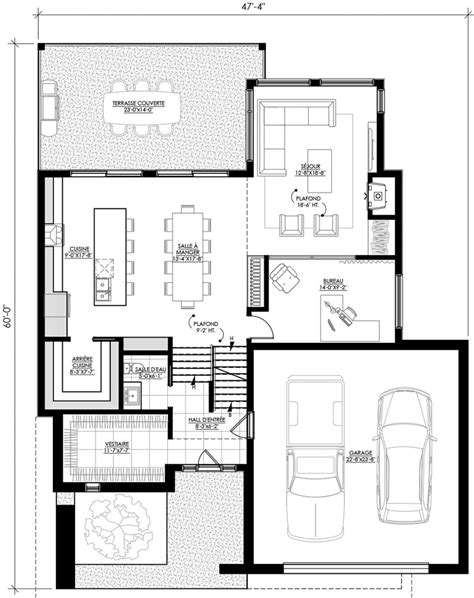 Plan De Maison Spacieuse à 2 étages Ë159 Leguë Architecture
