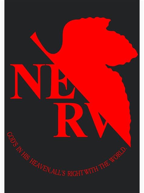The Nerv Logo Neon Genesis Evangelion Inspired Premium Matte Vertical