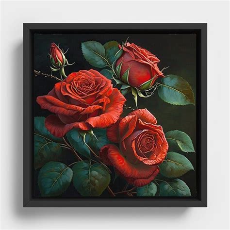 Shop Red Roses Framed Canvas By Vanoverdesigns On Society6 Framed