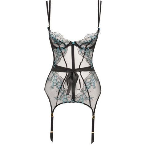agent provocateur callie basque black 1 080 ron liked on polyvore featuring intimates