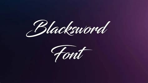 Blacksword Font Free Download