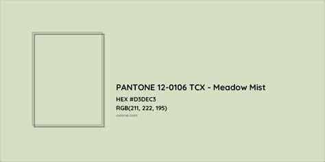 About Pantone 12 0106 Tcx Meadow Mist Color Color Codes Similar