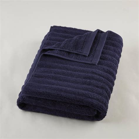 Mainstays Performance Textured Bath Towel X Navy Walmart