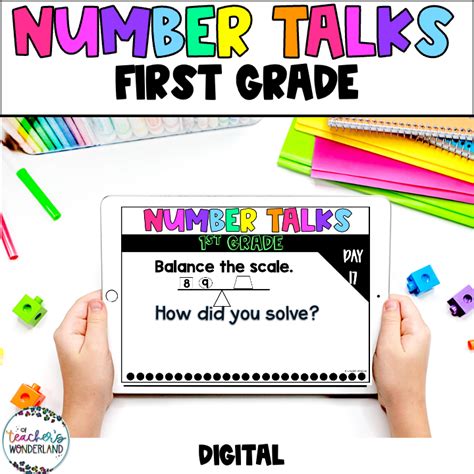 Number Talks 1st Grade Number Sense Activities Math Fluency
