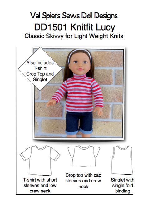 Doll Clothes Patterns By Valspierssews Classic Skivvy Pattern