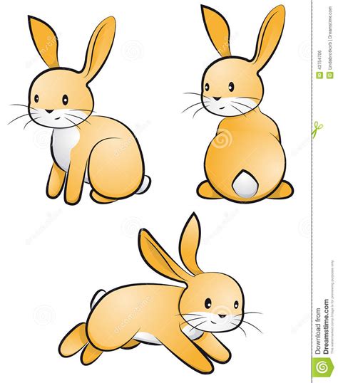 Rabbit Set Stock Vector Illustration Of Nature Bunny 43754706