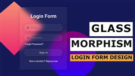 Beautiful Glass Morphism Login Form In Html Css Riset