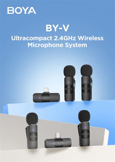 By V20 Ultracompact 24ghz Wireless Microphone System Boya