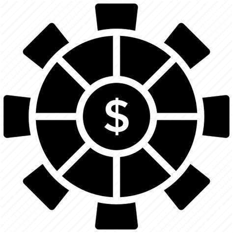 Casino game, gambling, poker, roulette, roulette wheel icon
