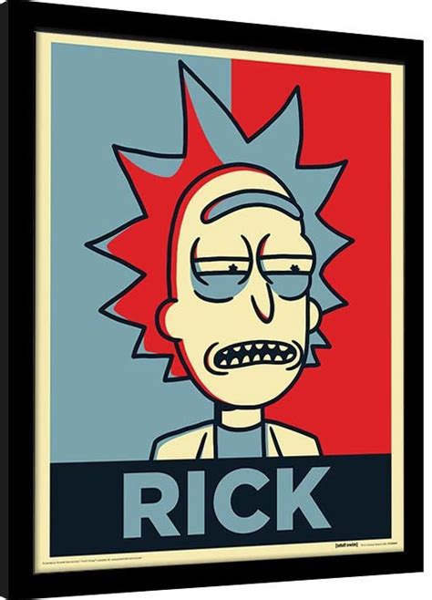 Rick And Morty Rick Campaign Poster Encadré Tableau Mural Acheter Le