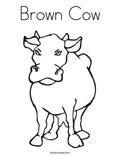 This highly detailed collection of pen and ink drawings by sarah janisse brown is unlike any other coloring book you have ever seen. Brown Cow Coloring Page - Twisty Noodle
