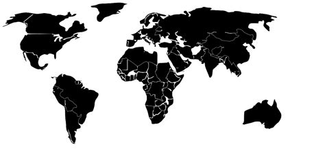 World map continents best 29 best mia ua enie images on pinterest colouring in maps and. Black White Outline World Map Clip Art at Clker.com ...