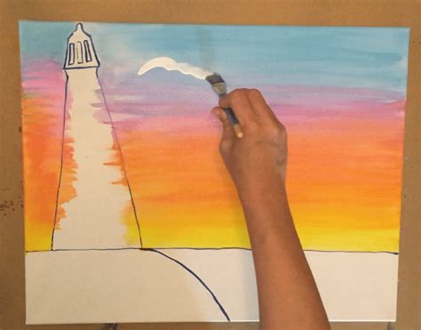 Lighthouse Painting Step By Step Acrylic Tutorial With Pictures