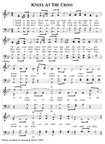 Kneel At The Cross Gospel Song Lyrics Christian Song Lyrics Hymn Music