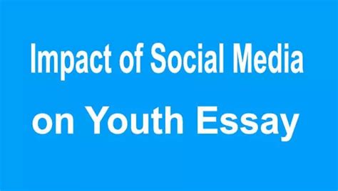 Impact Of Social Media On Youth Essay In English