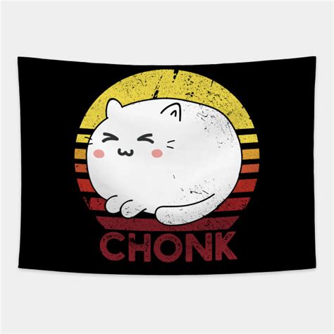 Funny Chonk Scale Cat Meme Memes Chonk Cat Vintage Tapestry Teepublic